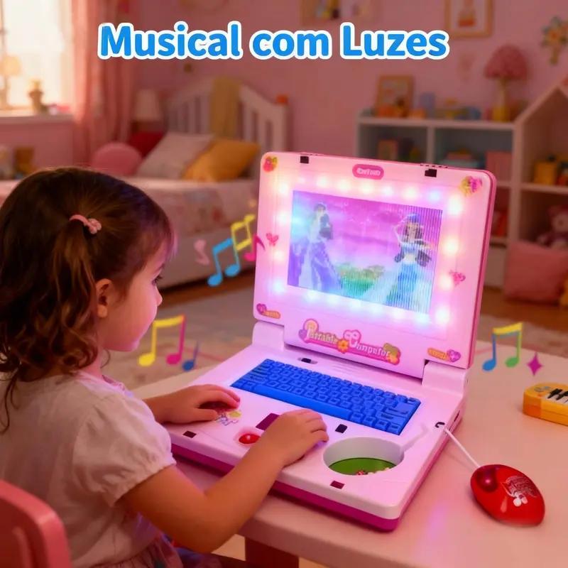 Kids Education Laptop - Mini Laptop Muzyczny Zabawka Przenośny Zintegrowany
