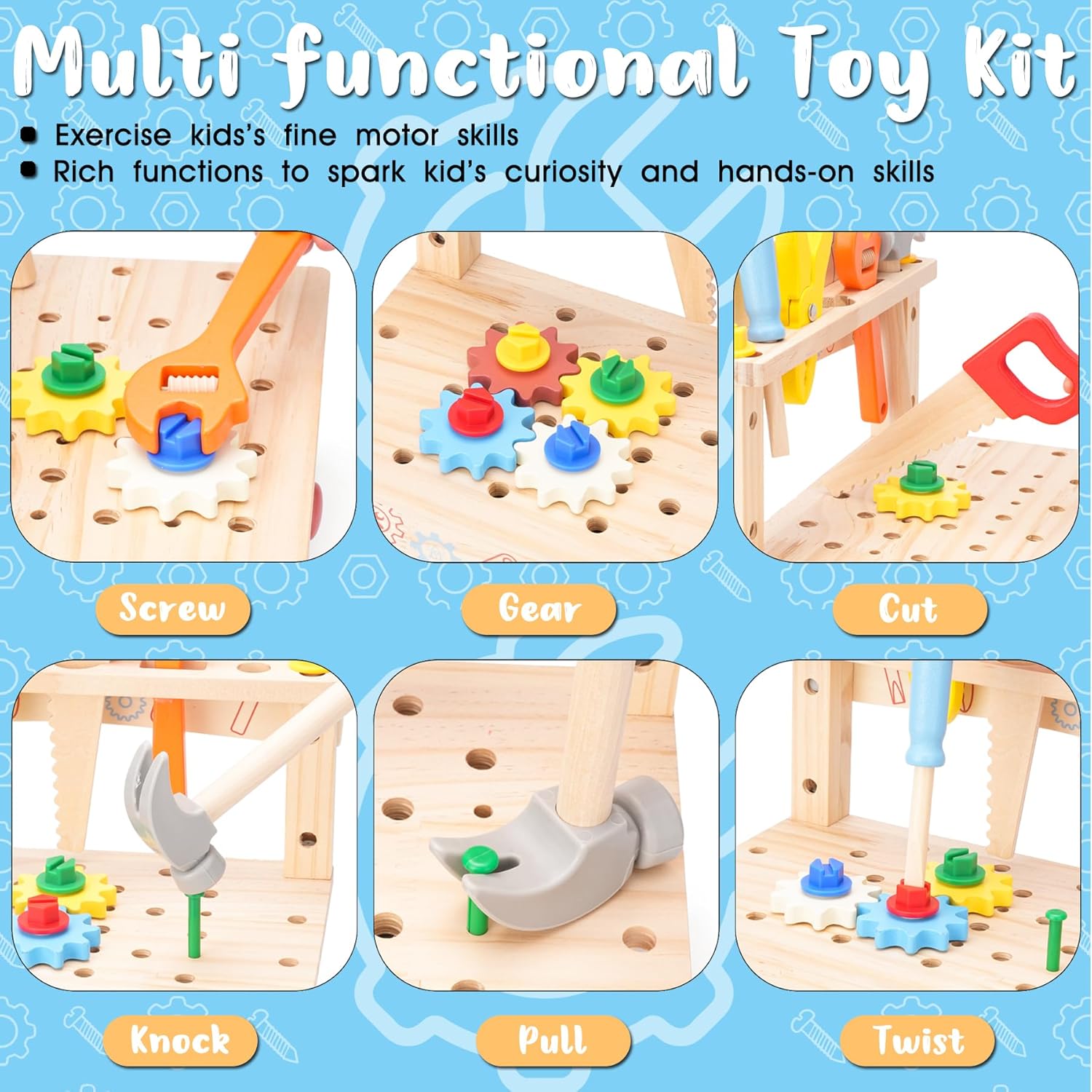 Drewniana warsztatka narzędzio – Kids Education Tools recenzja i cena